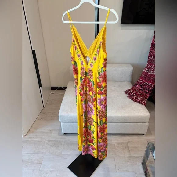 Farm Rio: Yellow Summer Fruit Scarf Euroflax™ Maxi
Dress - Picture 9 of 12